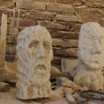 volto scultura in marmo